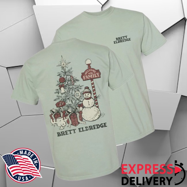 Brett Eldredge Store Merch Sage Christmas Tee Brett Eldredge Store Merch Sage Christmas Tee
