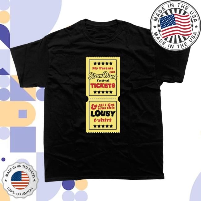 Slam Dunk Merch Store Tickets T-Shirt Black Slam Dunk Merch Store Tickets T-Shirt Black