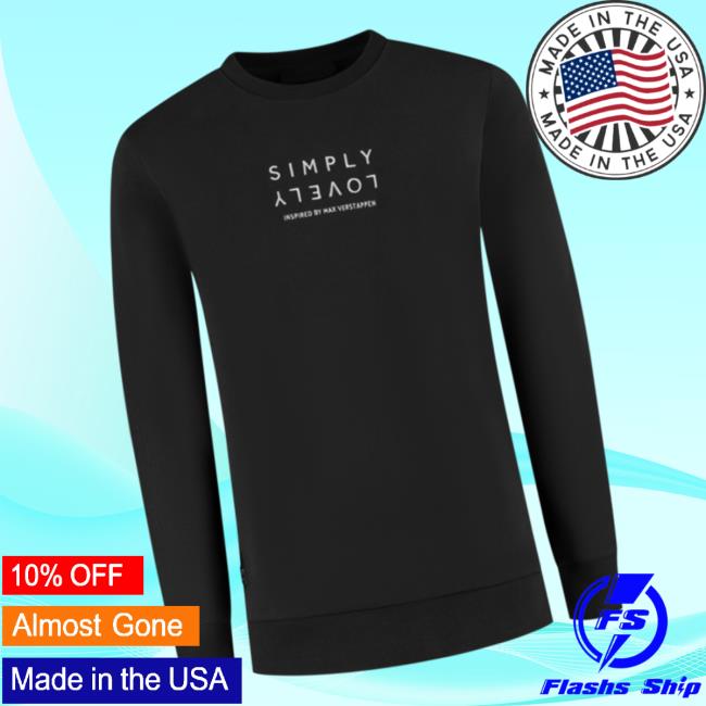 Verstappen Merch Store Mv Crewneck Simply Lovely Black Verstappen Merch Store Mv Crewneck Simply Lovely Black