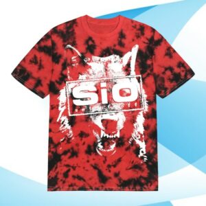 Set It Off Band Store Merch Red Tie Dye Wolf Tee