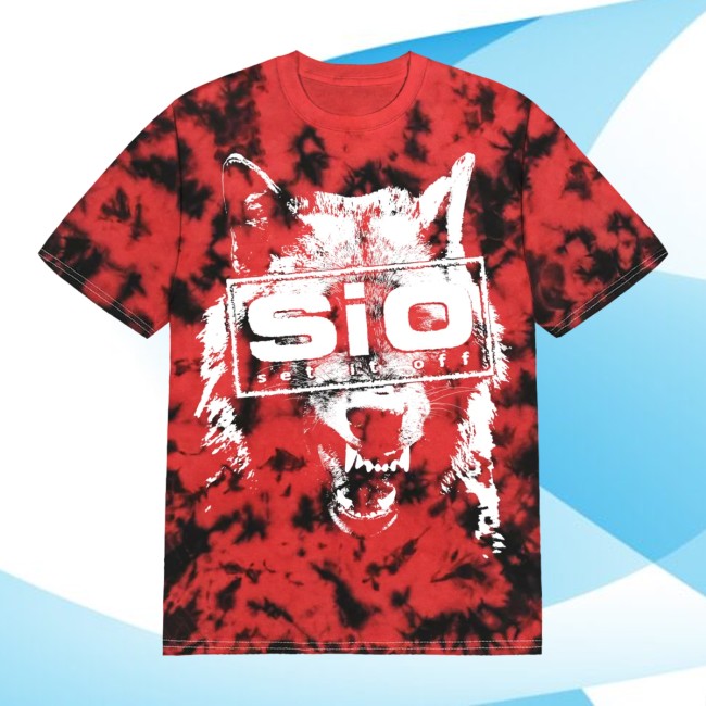 Set It Off Band Store Merch Red Tie Dye Wolf Tee Set It Off Band Store Merch Red Tie Dye Wolf Tee