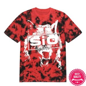 Set It Off Merch Store Red Tie Dye Wolf Tee