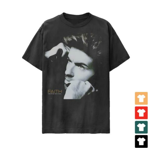 George Michael Merch Store Faith Faded Photo Tee - Newest Fashion Trends