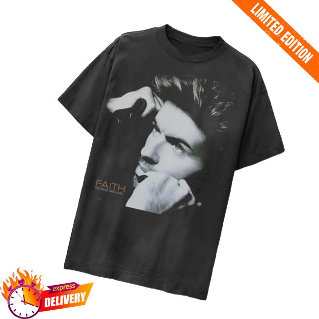 George Michael Merch Store Faith Faded Photo Tee George Michael Merch Store Faith Faded Photo Tee