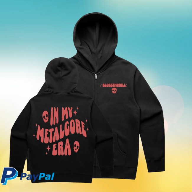 Blessthefall Store Merch Metalcore Era Zip-Up Hoodie Blessthefall Store Merch Metalcore Era Zip-Up Hoodie
