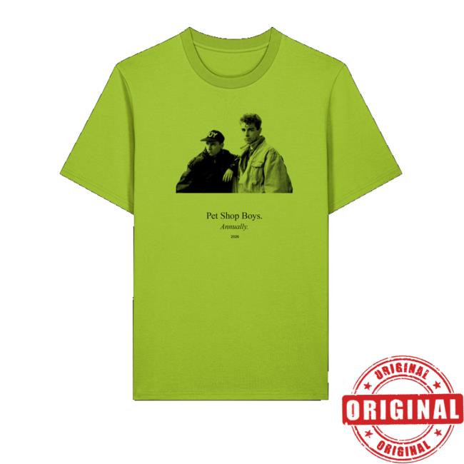 Pet Shop Boys Merch Store Annually 2026 T-Shirt Pet Shop Boys Merch Store Annually 2026 T-Shirt
