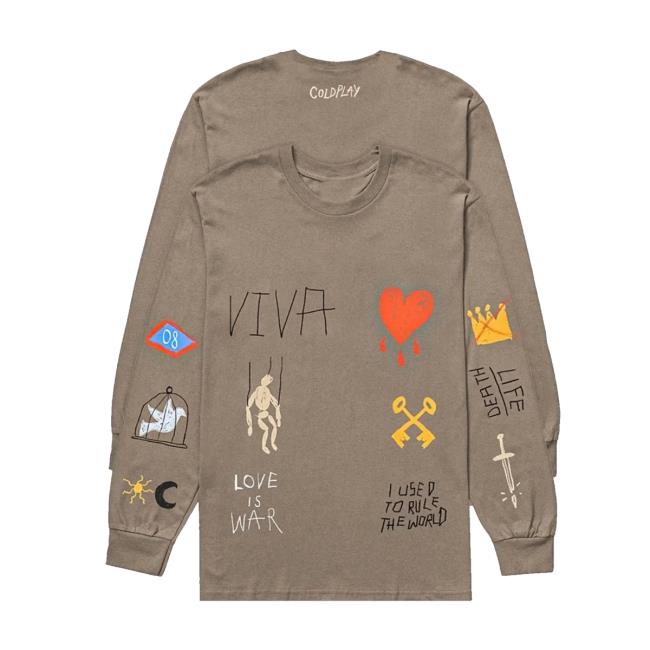 Coldplay Merch Store Viva Love Is War I Used To Rule The World Longsleeve Coldplay Merch Store Viva Love Is War I Used To Rule The World Longsleeve