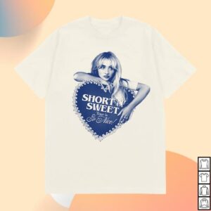 Sabrina Carpenter Merch Store Short N’ Sweet Heart Ivory Residency T-Shirt