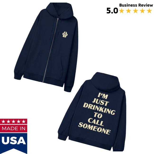 Sabrina Carpenter Merch Store Drinking To Call Someone Zip-Up Hoodie Sabrina Carpenter Merch Store Drinking To Call Someone Zip-Up Hoodie