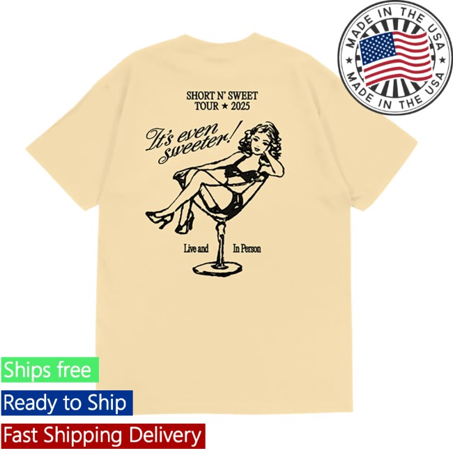 Sabrina Carpenter Store Merch Short N’ Sweet Tv Grid Residency T-Shirt Sabrina Carpenter Store Merch Short N’ Sweet Tv Grid Residency T-Shirt