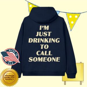 Sabrina Carpenter Store Merch Drinking To Call Someone Zip-Up Hoodie