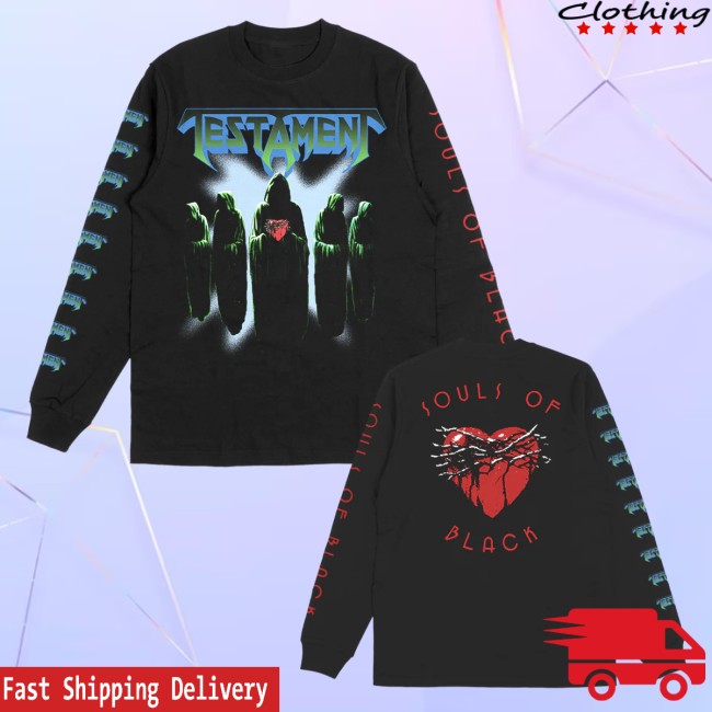 Testament Shop Store Merch Souls Of Black Long Sleeve Black Testament Shop Store Merch Souls Of Black Long Sleeve Black