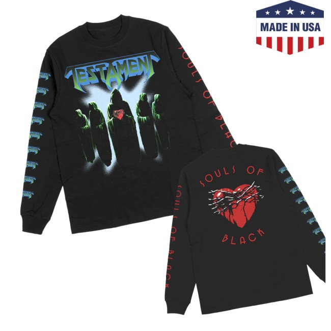 Testament Shop Store Merch Souls Of Black Long Sleeve Black Testament Shop Store Merch Souls Of Black Long Sleeve Black