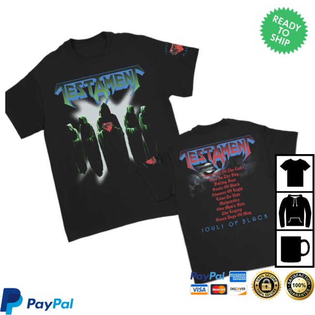 Testament Shop Store Merch Souls Of Black Cover T-Shirt Black Testament Shop Store Merch Souls Of Black Cover T-Shirt Black