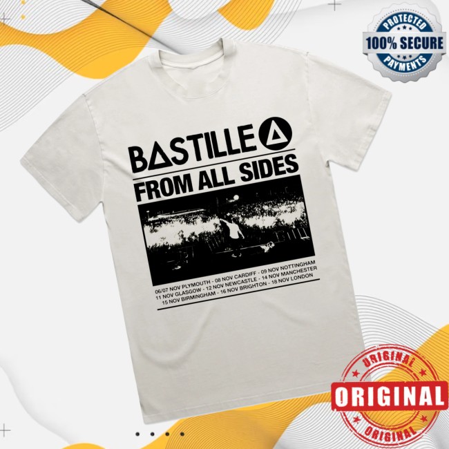 Bastille Store Merch Bastille Live Tour Natural T-Shirt Bastille Store Merch Bastille Live Tour Natural T-Shirt