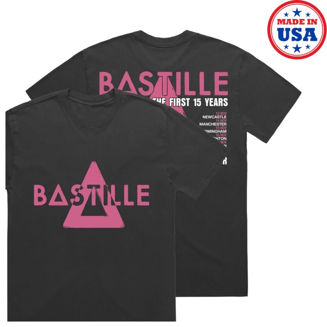 Bastille Store Merch From All Sides 2025 Black Tour T-Shirt Bastille Store Merch From All Sides 2025 Black Tour T-Shirt