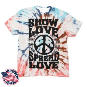 Mynameisgriz Store Merch Griz Show Love Tee In Sky Clay Swirl Tie Dye