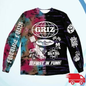 Mynameisgriz Store Merch Griz Future Funk Reverse Dye Long Sleeve