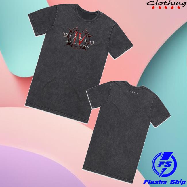Blizzard Gear Merch Store Diablo Iv Lord Of Hatred Logo Black T-Shirt Blizzard Gear Merch Store Diablo Iv Lord Of Hatred Logo Black T-Shirt