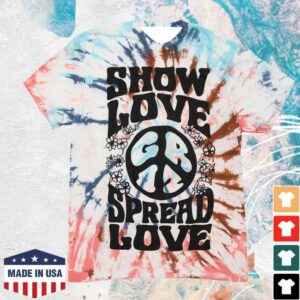 My Name Is Griz Merch Store Griz Show Love Tee In Sky Clay Swirl Tie Dye