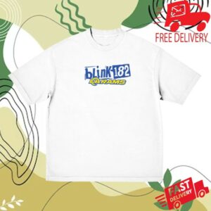 Blink 182 Store Merch Blink-182 X La Rams Wide Receiver White T-Shirt