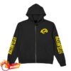 kenny blink 182 store merch blink 182 x la rams wide receiver black zip hoodie
