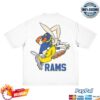 kenny blink 182 store merch blink 182 x la rams wide receiver white t shirt