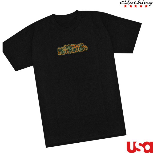 Nine Times Skateshop Store Merch Sneeze Camo Logo Black Tee Nine Times Skateshop Store Merch Sneeze Camo Logo Black Tee