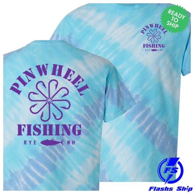 Wicked Tuna Gear Store Merch Pinwheel Hooks Tie-Dye T-Shirt Wicked Tuna Gear Store Merch Pinwheel Hooks Tie-Dye T-Shirt