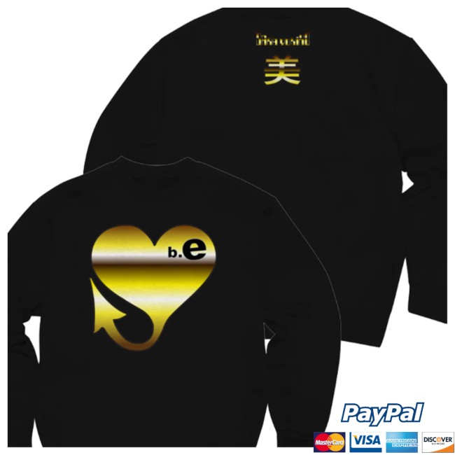 B-Eautiful Store Merch B.Eautiful X Sara Yukiko B.E Bad Crewneck Sweatshirt Black B-Eautiful Store Merch B.Eautiful X Sara Yukiko B.E Bad Crewneck Sweatshirt Black