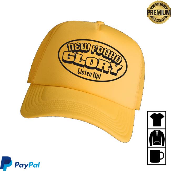 New Found Glory Stuff Merch Store Listen Up Trucker Cap New Found Glory Stuff Merch Store Listen Up Trucker Cap