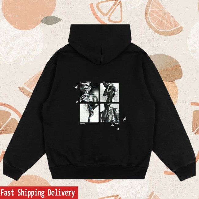Complex Store Merch Cynthia Erivo I Forgive You Script Black Hoodie Complex Store Merch Cynthia Erivo I Forgive You Script Black Hoodie