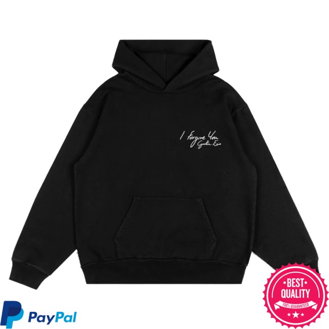 Complex Store Merch Cynthia Erivo I Forgive You Script Black Hoodie Complex Store Merch Cynthia Erivo I Forgive You Script Black Hoodie