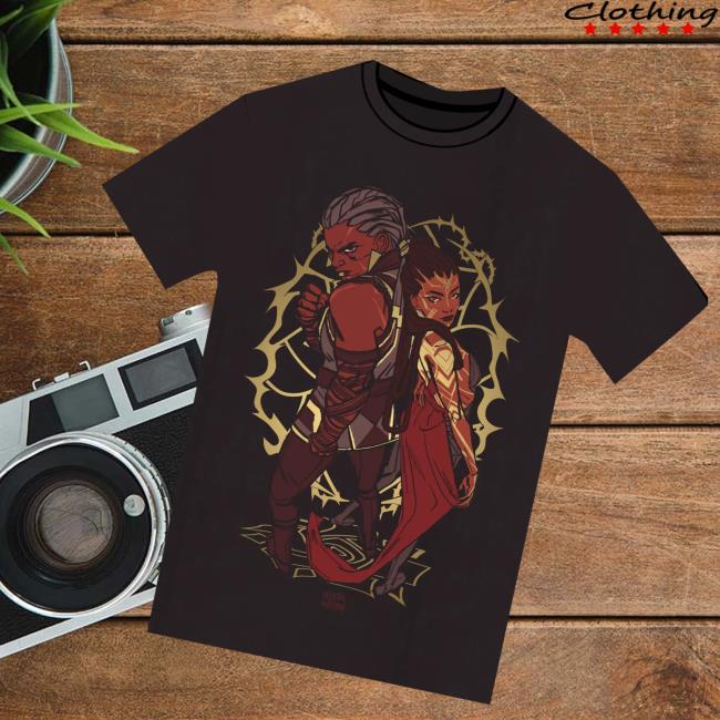 Riot Games Merch Store Arcane Mel And Ambessa Foil Tee Riot Games Merch Store Arcane Mel And Ambessa Foil Tee