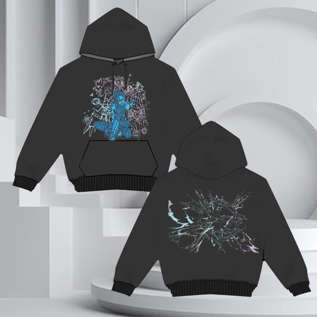Riot Games Merch Store Arcane Jinx Foil Hoodie Riot Games Merch Store Arcane Jinx Foil Hoodie