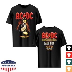 Acdc Store Merch Brisbane Pwr Up Tour T-Shirt