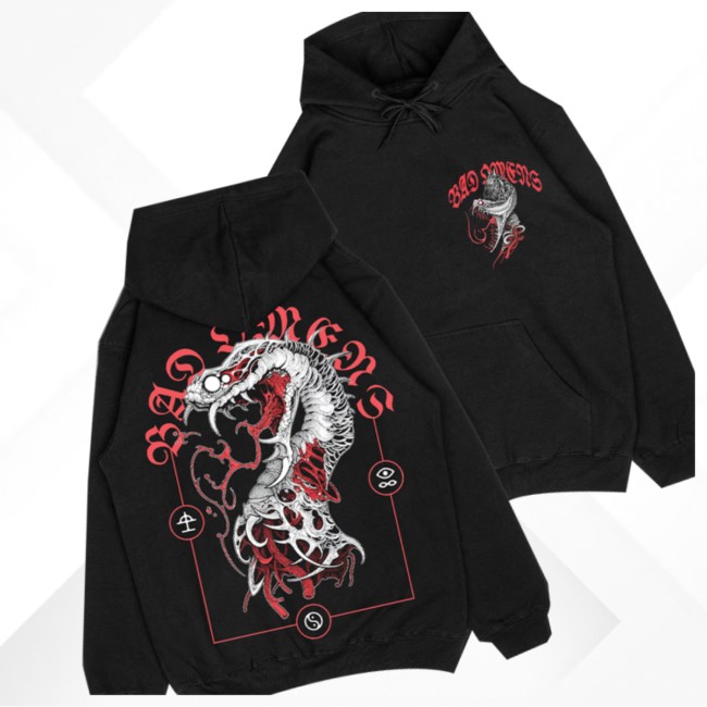 Bad Omens Official Store Merch Serpent Tongue Hoodie Bad Omens Official Store Merch Serpent Tongue Hoodie