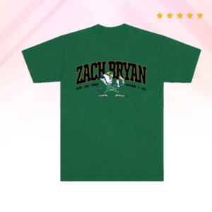 Zach Bryan Merch Store Zb Fighting Irish Tee