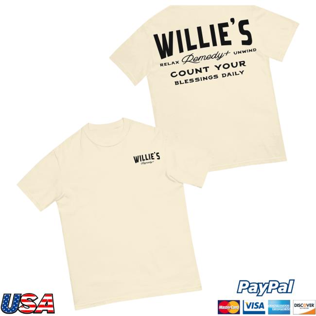 Willie’s Remedy Merch Store Count Your Blessings Tee White Willie’s Remedy Merch Store Count Your Blessings Tee White