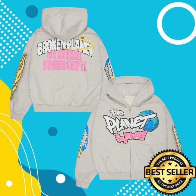 Broken Planet Merch Store The Planet Is Yours Zip-Up Hoodie Broken Planet Merch Store The Planet Is Yours Zip-Up Hoodie