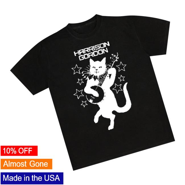 Harrison Gordon Merch Store Harrison Gordon Banjo Cat Black T-Shirt Harrison Gordon Merch Store Harrison Gordon Banjo Cat Black T-Shirt