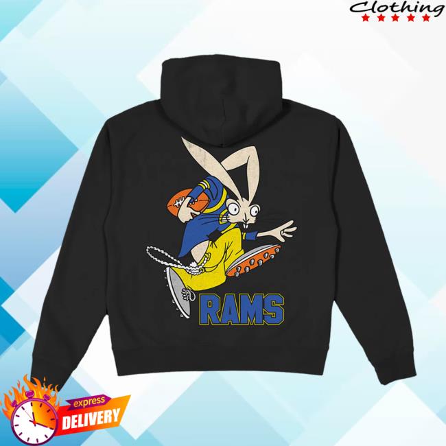 Blink182 Merch Store Blink-182 X La Rams Wide Receiver Black Zip Hoodie Blink182 Merch Store Blink-182 X La Rams Wide Receiver Black Zip Hoodie