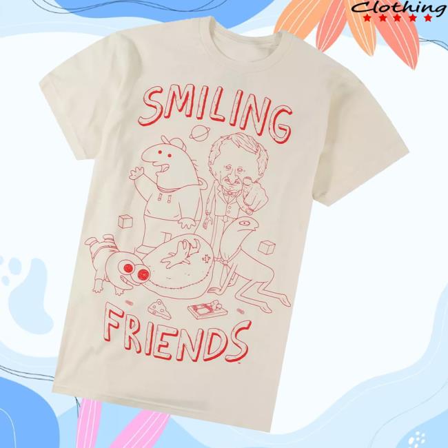 Hot Topic Merch Store Smiling Friends Group Line Art T-Shirt Hot Topic Merch Store Smiling Friends Group Line Art T-Shirt