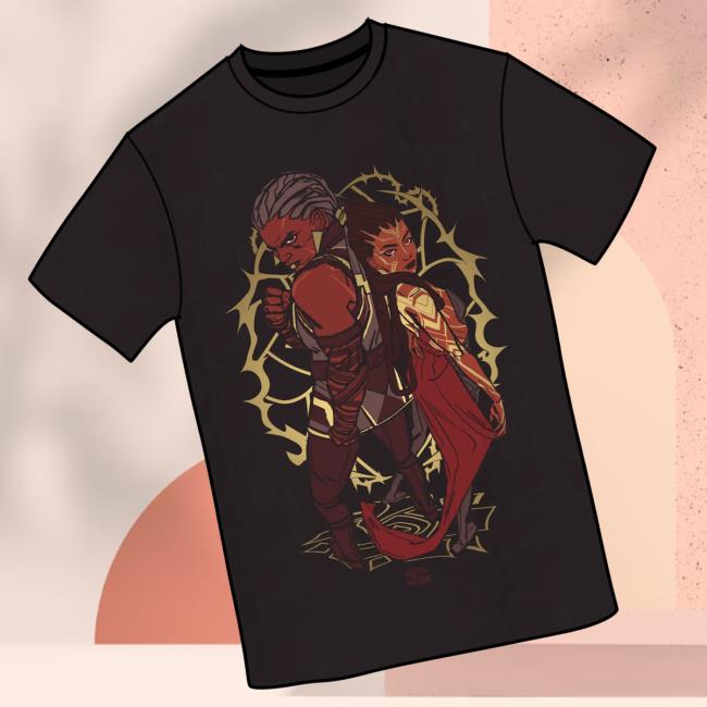 Riot Games Merch Store Arcane Mel And Ambessa Foil Tee Riot Games Merch Store Arcane Mel And Ambessa Foil Tee