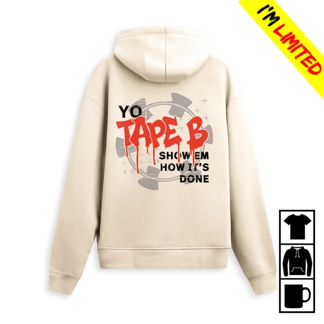 Tape B Merch Store Tape B Drippin Hoodie Bone Tape B Merch Store Tape B Drippin Hoodie Bone