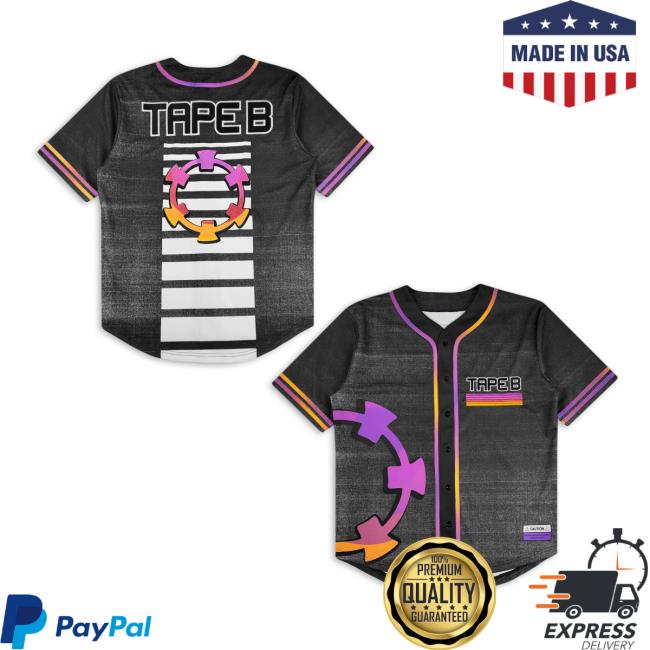 Tape B Merch Store Tape B High Energy Baseball Jersey Black Tape B Merch Store Tape B High Energy Baseball Jersey Black