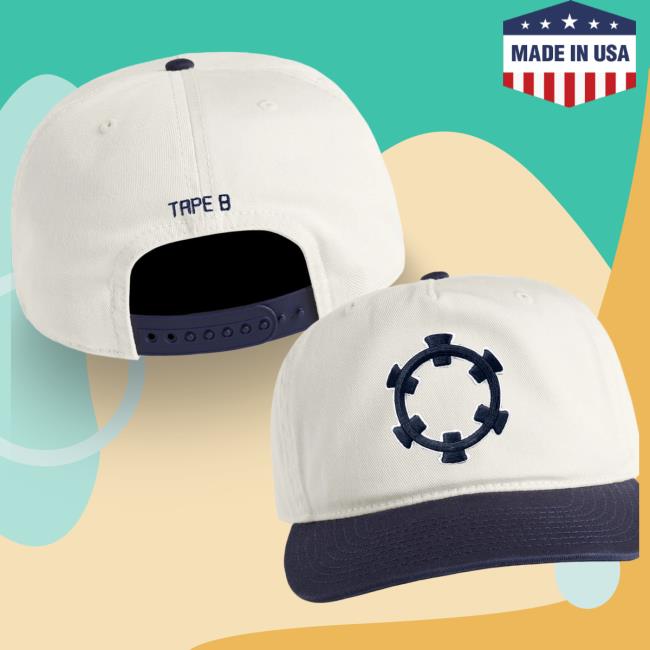 Tape B Merch Store Tape B Reel Two Tone Hat Natural Navy Tape B Merch Store Tape B Reel Two Tone Hat Natural Navy