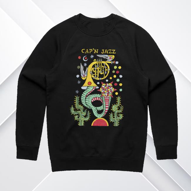 Ambient Inks Merch Store Cap’n Jazz Horn Crewneck Ambient Inks Merch Store Cap’n Jazz Horn Crewneck