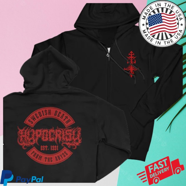 Indiemerchstore Hypocrisy Symbol Logo Zip Hoodie Indiemerchstore Hypocrisy Symbol Logo Zip Hoodie