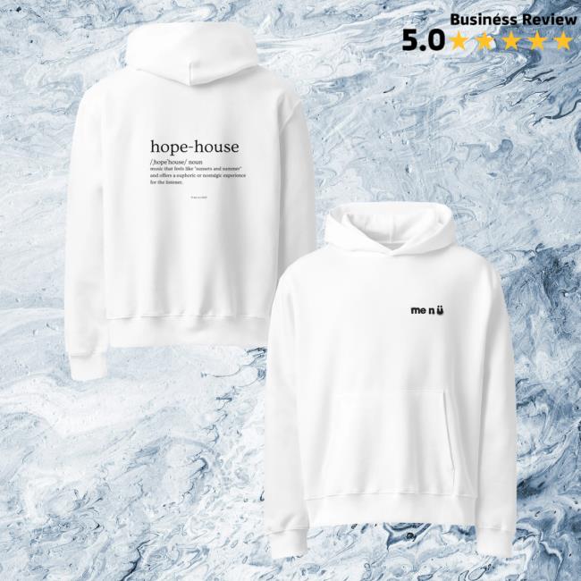 Heyyyitsmenu Merch Store Hope House Hoodie White Heyyyitsmenu Merch Store Hope House Hoodie White